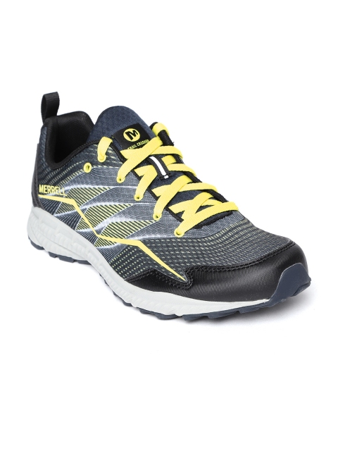 

Merrell Men Charcoal Grey & Yellow Trekking Shoes