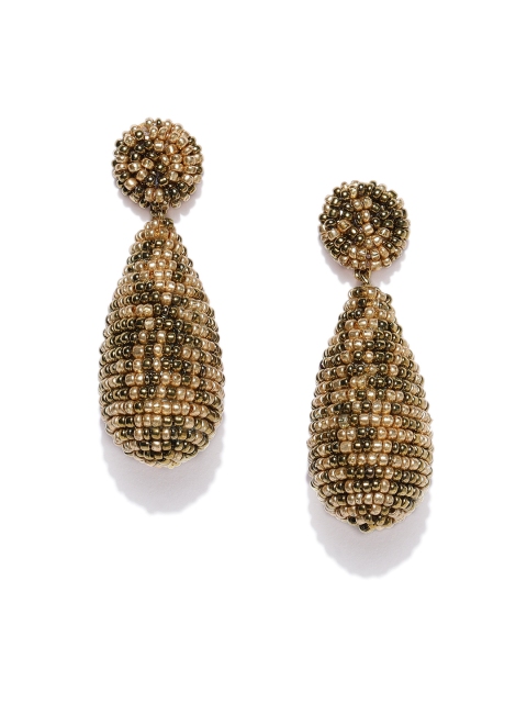 

Pipa Bella Brown & Gold-Toned Drop Earrings