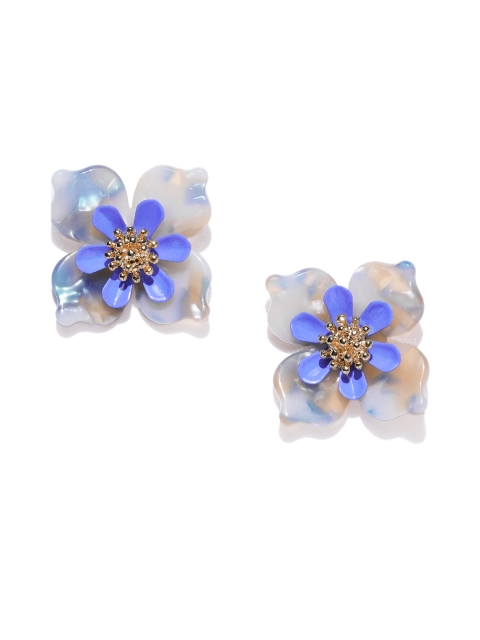 

Pipa Bella Blue & White Floral Studs