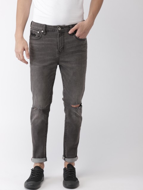 

Superdry Men Black Skinny Fit Mid-Rise Slash Knee Stretchable Jeans