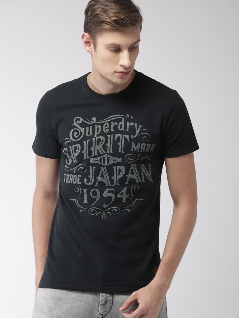 

Superdry Men Navy Blue Printed T-shirt