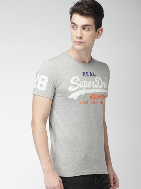 

Superdry Men Grey Printed Round Neck T-shirt