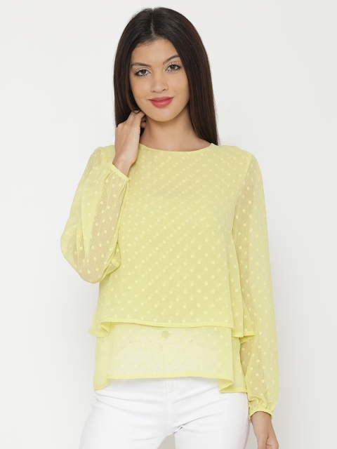 

Yaadleen Women Yellow Printed Top