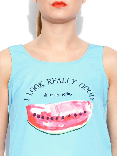 

Kook N Keech Blue Printed Crop Top