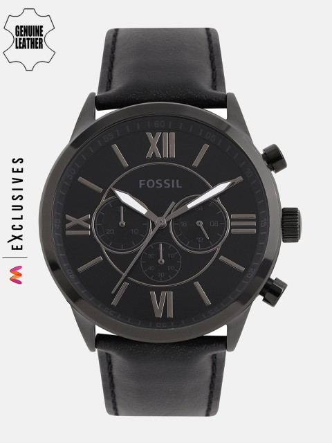 

Fossil FLYNN Men Black Analogue Watch BQ1777