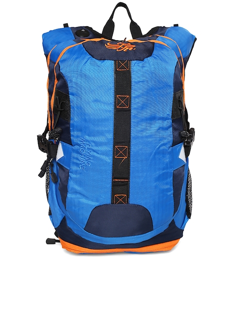 Flying Machine Unisex Blue Solid Laptop Backpack