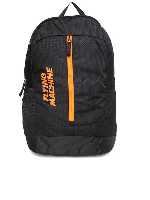 

Flying Machine Unisex Black Honeycomb Textured Laptop Backpack