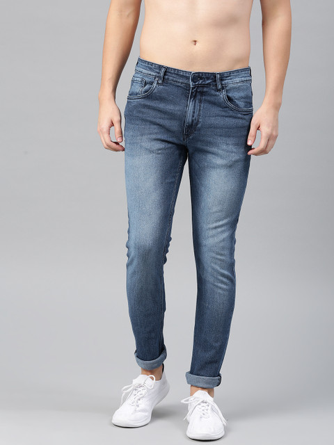 

HRX by Hrithik Roshan Men Blue Skinny Fit Mid-Rise Clean Look Stretchable Jeans