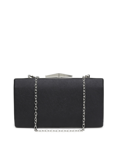 

Lisa Haydon for Lino Perros Black Solid Clutch with Sling Strap