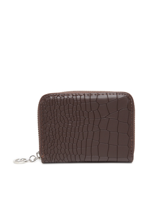 

Lisa Haydon for Lino Perros Women Coffee Brown Textured Zip Around Wallet