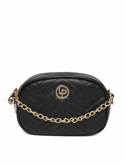 

Lino Perros Black Solid Sling Bag