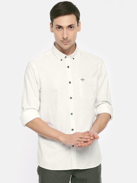 

Arrow Sport Men White Slim Fit Printed Casual Shirt