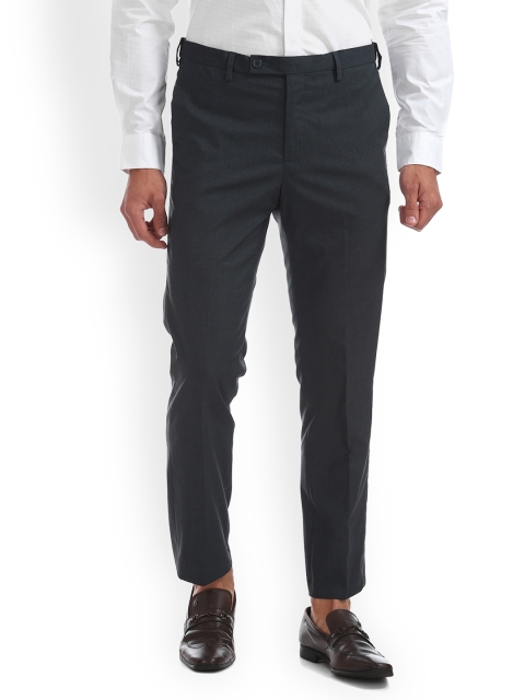 

Arrow New York Men Navy Blue Tapered Fit Solid Regular Trousers