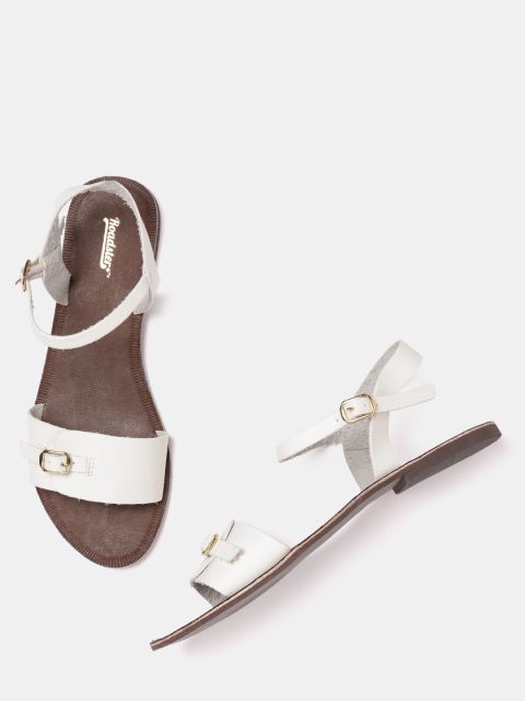 

Roadster Women White Solid Open Toe Flats