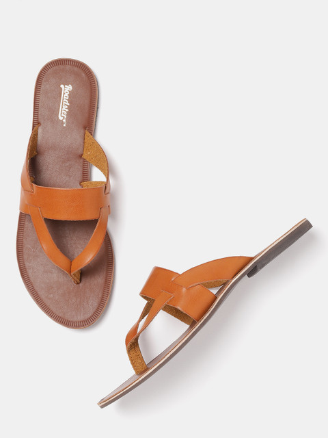 

Roadster Women Tan Brown Solid Open Toe Flats