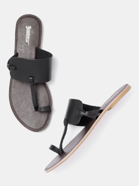 

Roadster Women Black Solid One Toe Flats