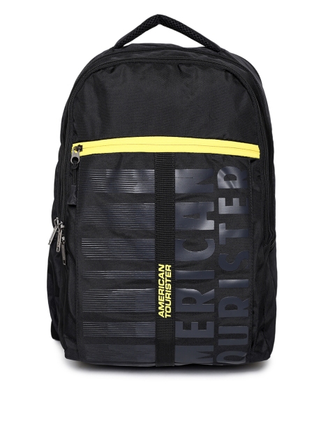

AMERICAN TOURISTER Unisex Black Brand Logo X-JOCK LAPTOP Backpack