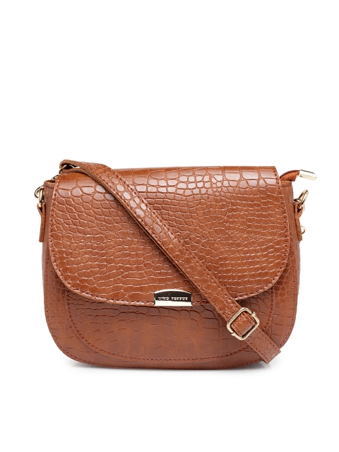 

Lisa Haydon for Lino Perros Brown Croc Textured Sling Bag