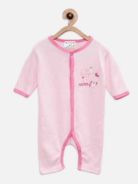 

Eimoie Kids Pink Solid Romper
