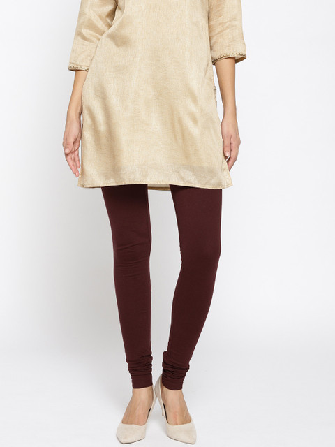 

AURELIA Women Brown Solid Leggings