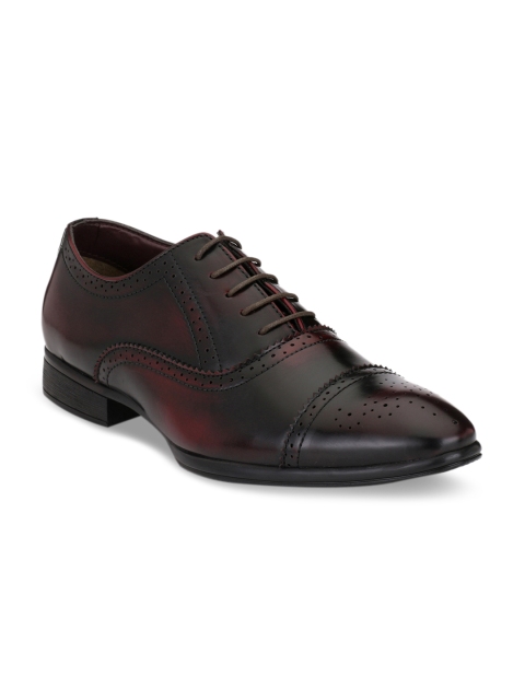 

Red Chief Men Maroon & Black Formal Oxfords