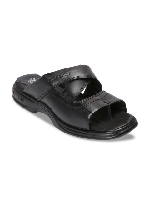 

Red Chief Men Black Comfort Sandals