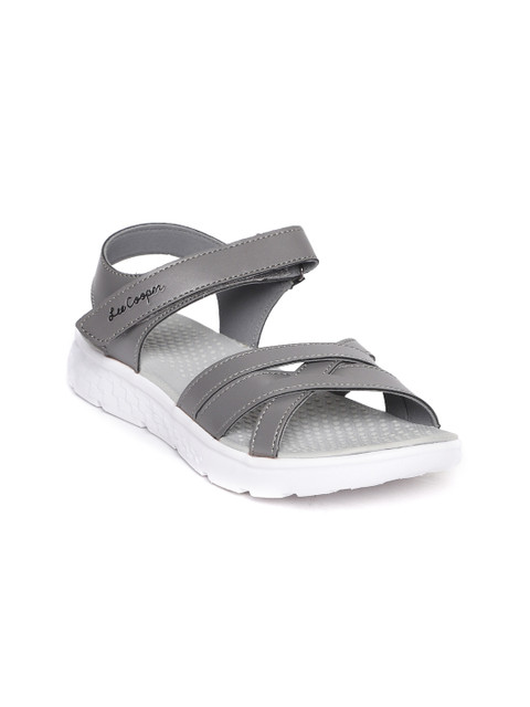 

Lee Cooper Women Grey Solid Open Toe Flats