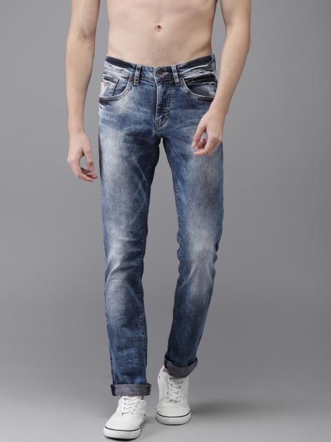 

Flying Machine Men Blue Michael Slim Fit Mid-Rise Clean Look Stretchable Jeans
