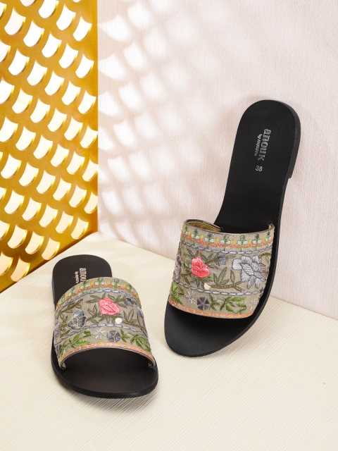 

Anouk Women Multicoloured Woven Design Open Toe Flats, Multi