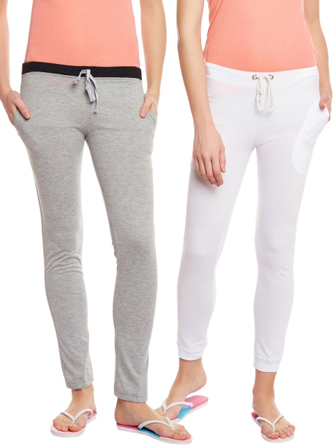 

VIMAL JONNEY Women Pack of 2 Lounge Pants F6MLNG-F4WHITE, Grey