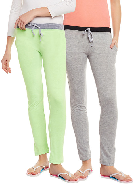 

VIMAL JONNEY Women Pack of 2 Lounge Pants F6GREEN-F6MLNG, Grey