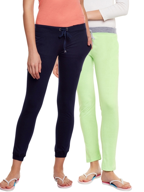 

VIMAL JONNEY Women Pack of 2 Lounge Pants F6GREEN-F4NAVY-02-Multicolor, Green