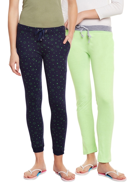 

VIMAL JONNEY Women Pack of 2 Lounge Pants F6GREEN-F4PRTN, Green