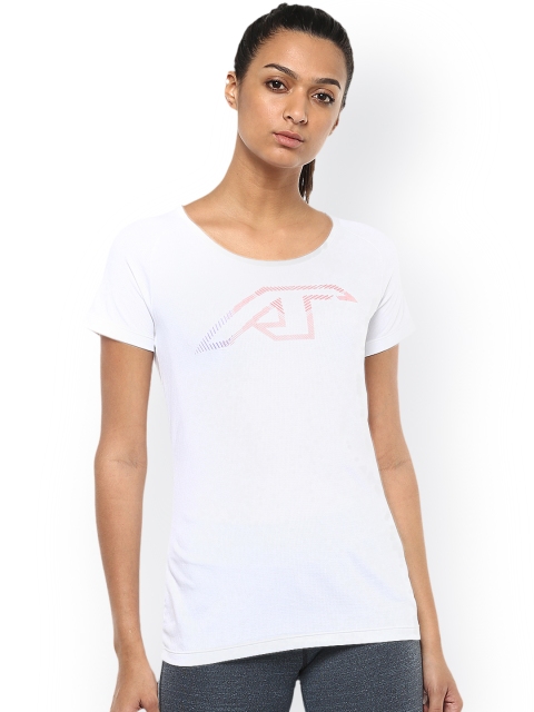 

Alcis Women Off-White Printed Round Neck T-shirt