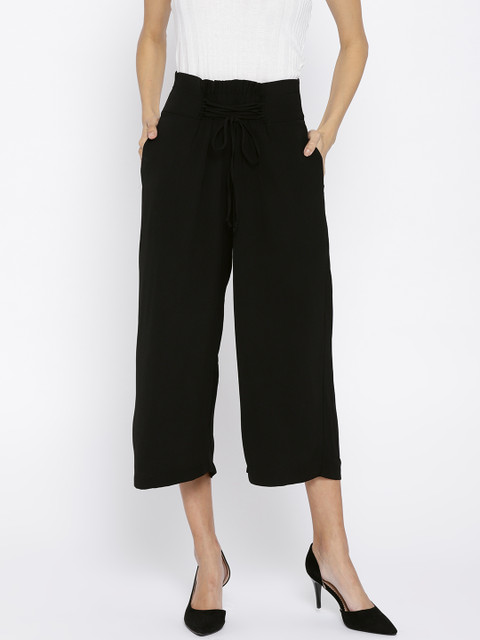 

Vero Moda Women Black Solid Culottes