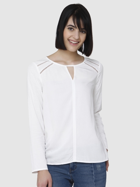 

Vero Moda Women White Solid Top