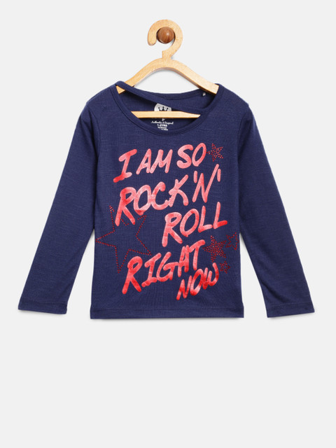 

VITAMINS Girls Blue Printed Top