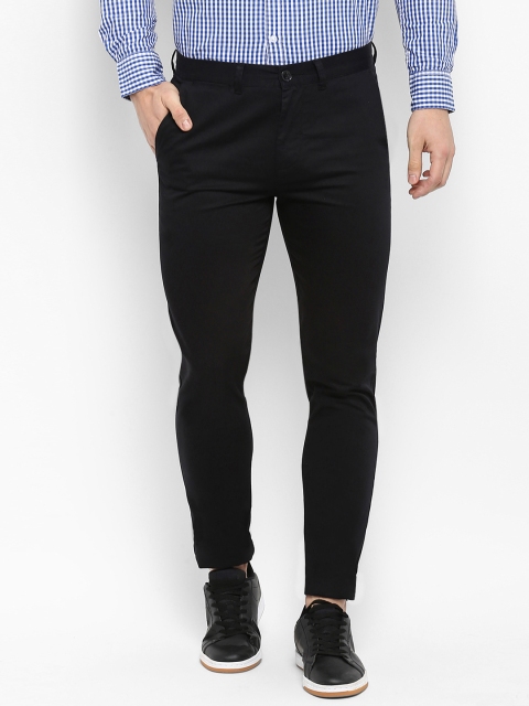 

Red Tape Men Black Skinny Fit Solid Regular Trousers
