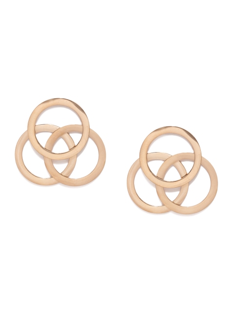 

E2O Rose Gold-Toned Circular Drop Earring