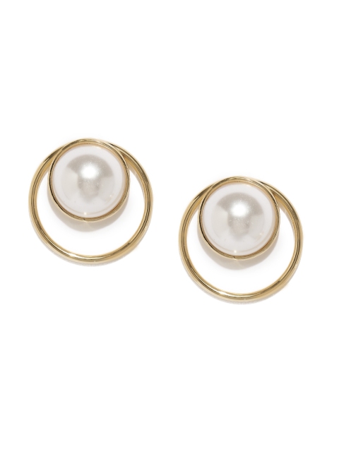 

E2O Gold-Toned Circular Oversized Stud Earrings