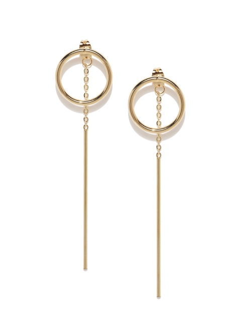 

E2O Gold-Toned Contemporary Drop Earrings