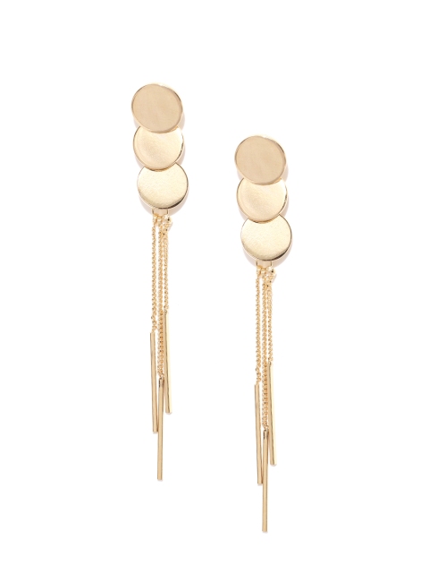 

E2O Gold-Toned Contemporary Drop Earrings