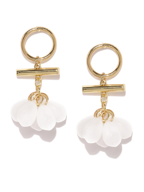 

E2O White Teardrop Shaped Drop Earrings