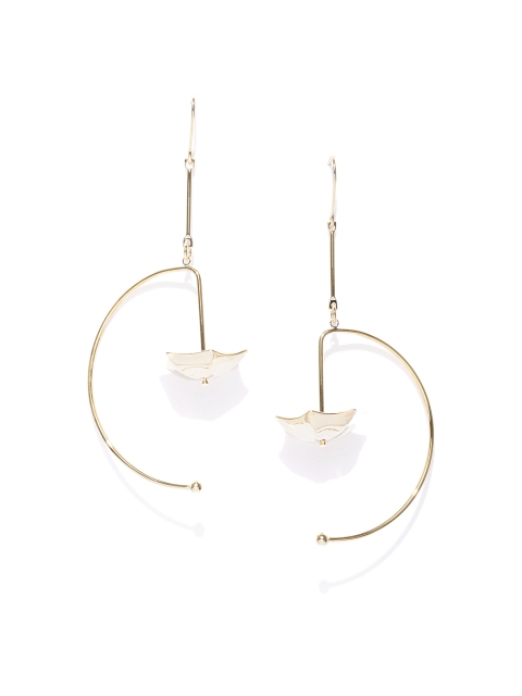 

E2O Gold-Toned Quirky Drop Earrings