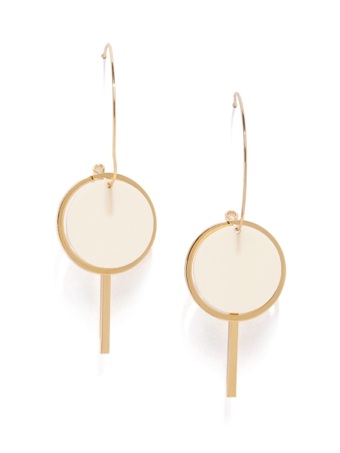 

E2O Gold-Toned Circular Drop Earrings