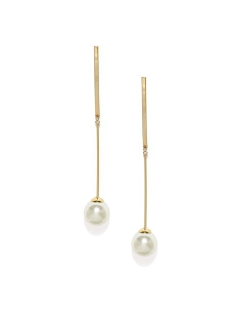 

E2O Gold-Toned Contemporary Drop Earrings