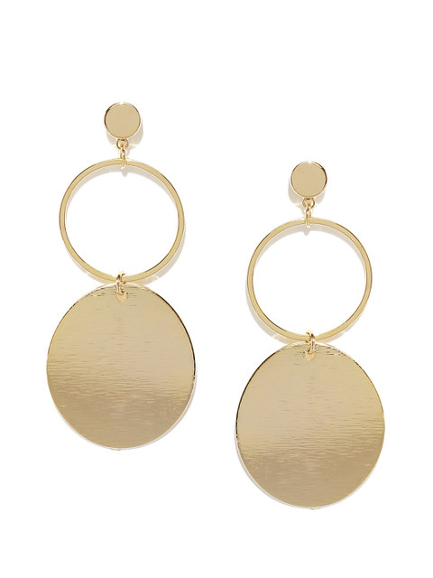 

E2O Gold-Toned Circular Drop Earrings