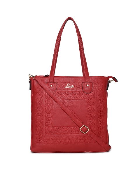 

Lavie Red Textured Shoulder Bag