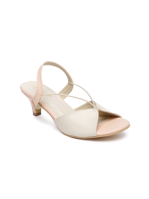 

Monrow Women Beige Solid Peep Toes Heels