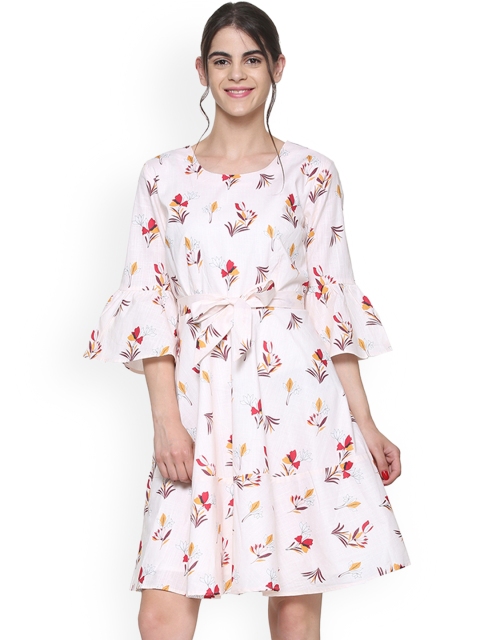 

Allen Solly Woman White Printed Fit and Flare Dress